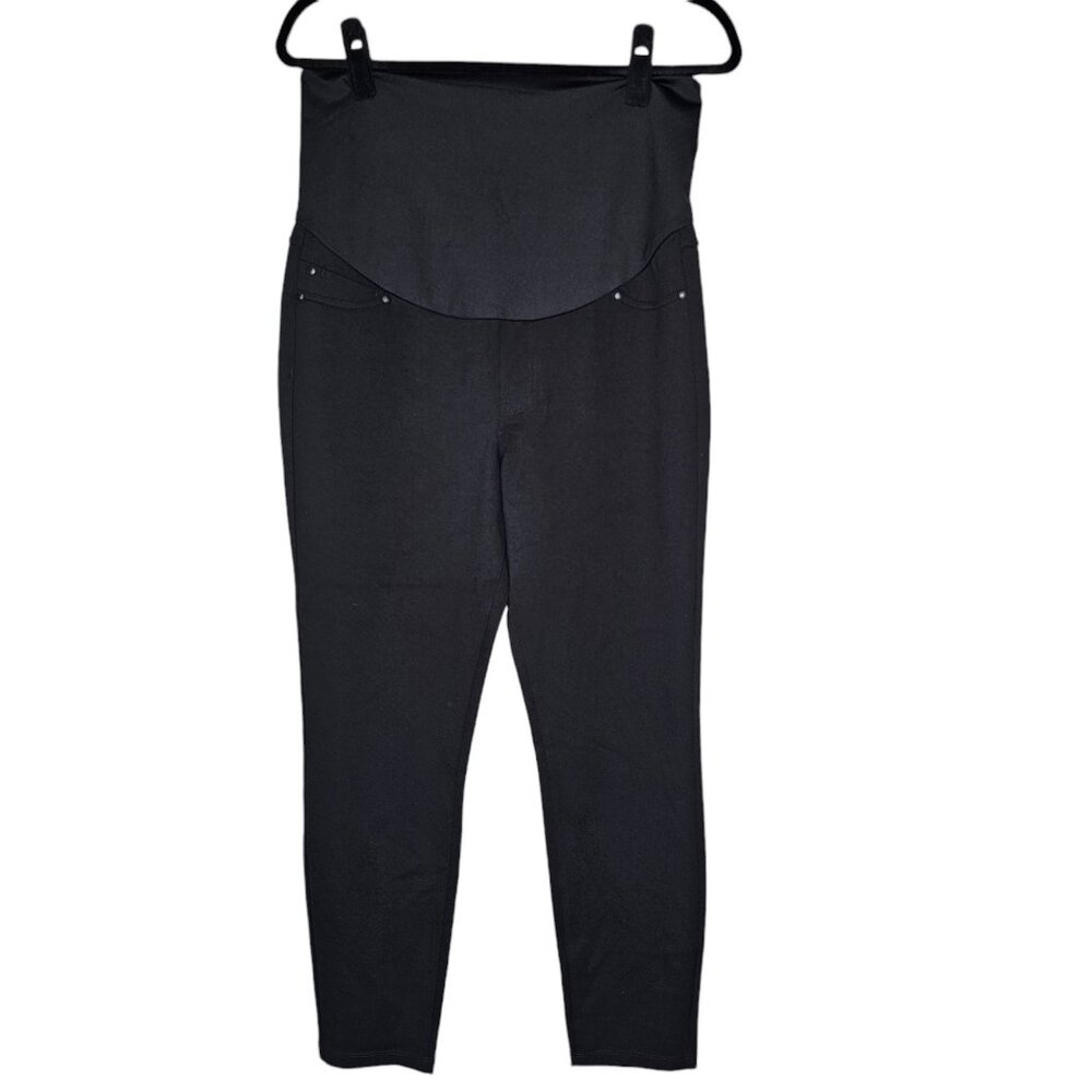 ❤️Liverpool 10 30 Black Maternity Pants Ponte Knit Skinny Work Career Office
